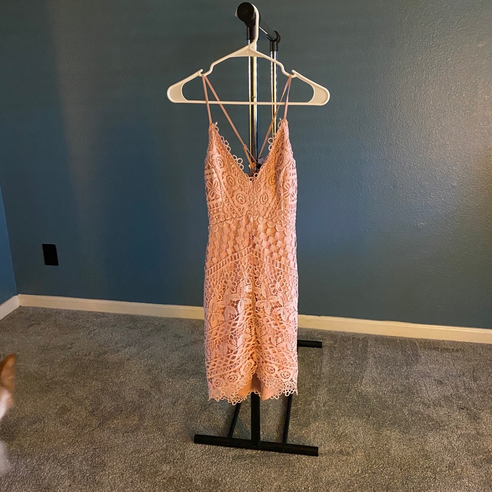 ASTR Lace Midi Dress